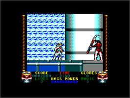 In game image of Shadow Dancer on the Amstrad CPC.