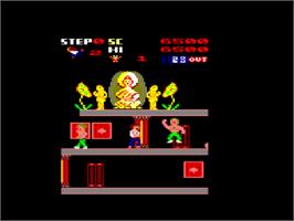 In game image of Shao-lin's Road on the Amstrad CPC.