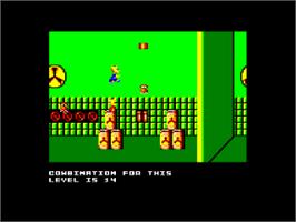 In game image of Simpsons: Bart vs. the Space Mutants on the Amstrad CPC.
