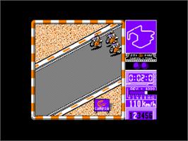 In game image of Sito Pons 500cc Grand Prix on the Amstrad CPC.