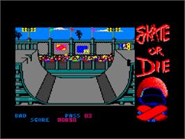 In game image of Skate or Die on the Amstrad CPC.