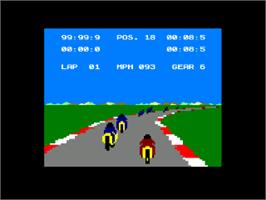 In game image of Speedboat Assassins on the Amstrad CPC.
