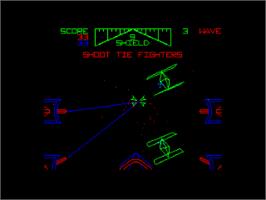 In game image of Star Wars: Return of the Jedi on the Amstrad CPC.