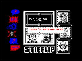 In game image of Stifflip & Co. on the Amstrad CPC.