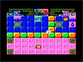 In game image of Super Skweek on the Amstrad CPC.