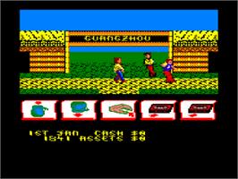 In game image of Taipan on the Amstrad CPC.