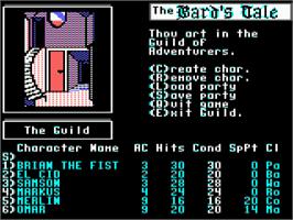 In game image of Tales of the Unknown, Volume I: The Bard's Tale on the Amstrad CPC.