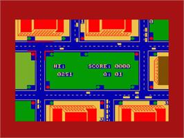 In game image of Traffic on the Amstrad CPC.