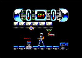 In game image of Trantor the Last Stormtrooper on the Amstrad CPC.