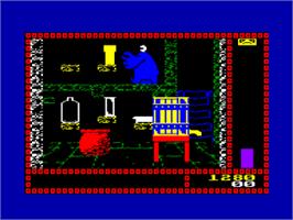 In game image of Trap Door on the Amstrad CPC.