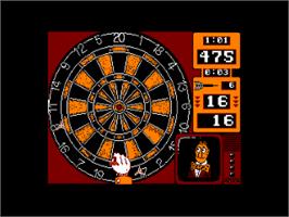In game image of Wacky Darts on the Amstrad CPC.