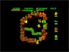 In game image of Wizard's Lair on the Amstrad CPC.
