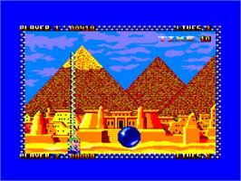In game image of Zap't'Balls: The Advanced Edition on the Amstrad CPC.