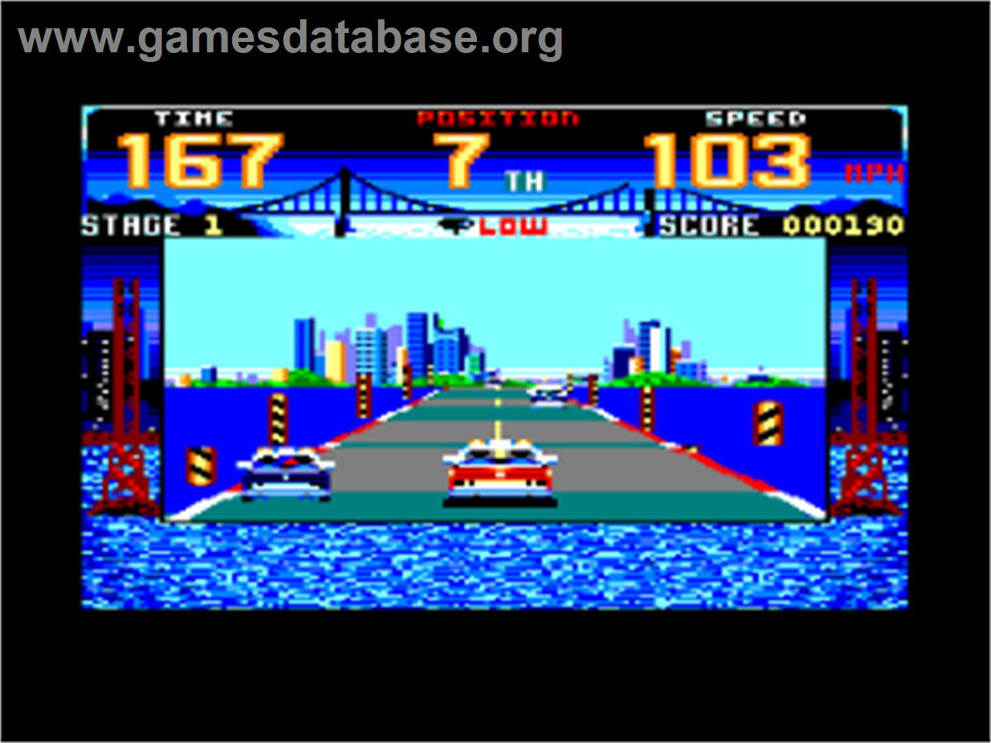 Cisco Heat: All American Police Car Race - Amstrad CPC - Artwork - In Game