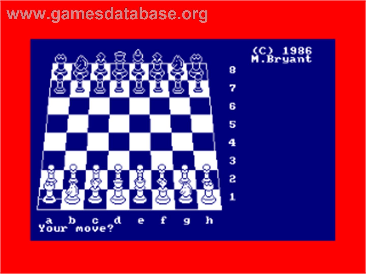 Colossus 4 Chess - Amstrad CPC - Artwork - In Game