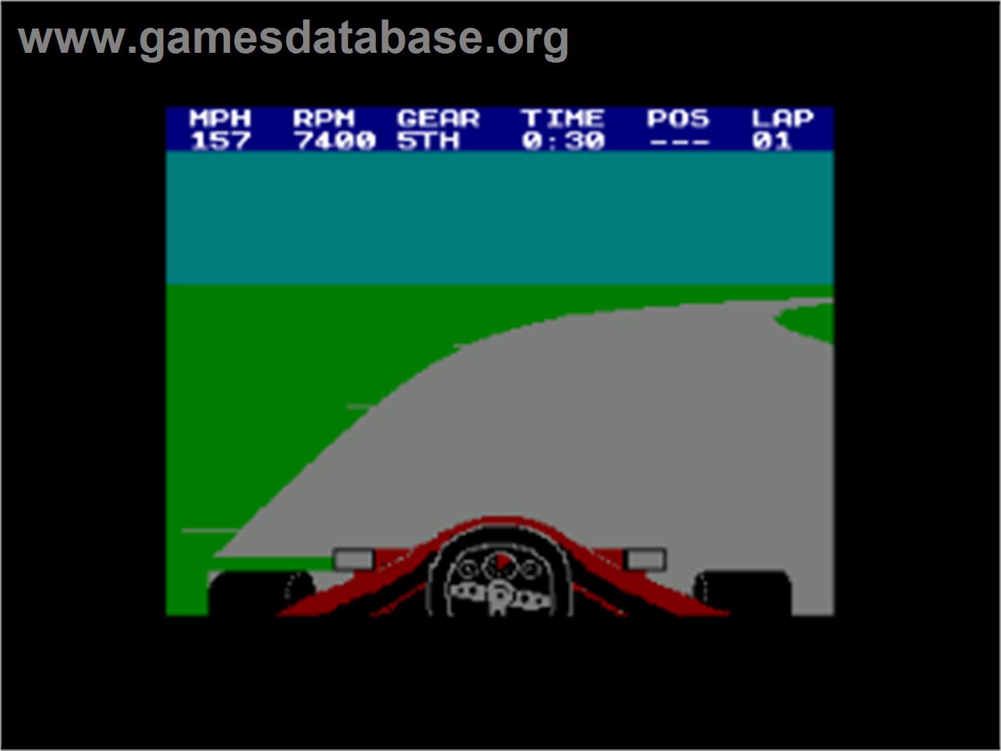 Formula 1 Simulator - Amstrad CPC - Artwork - In Game