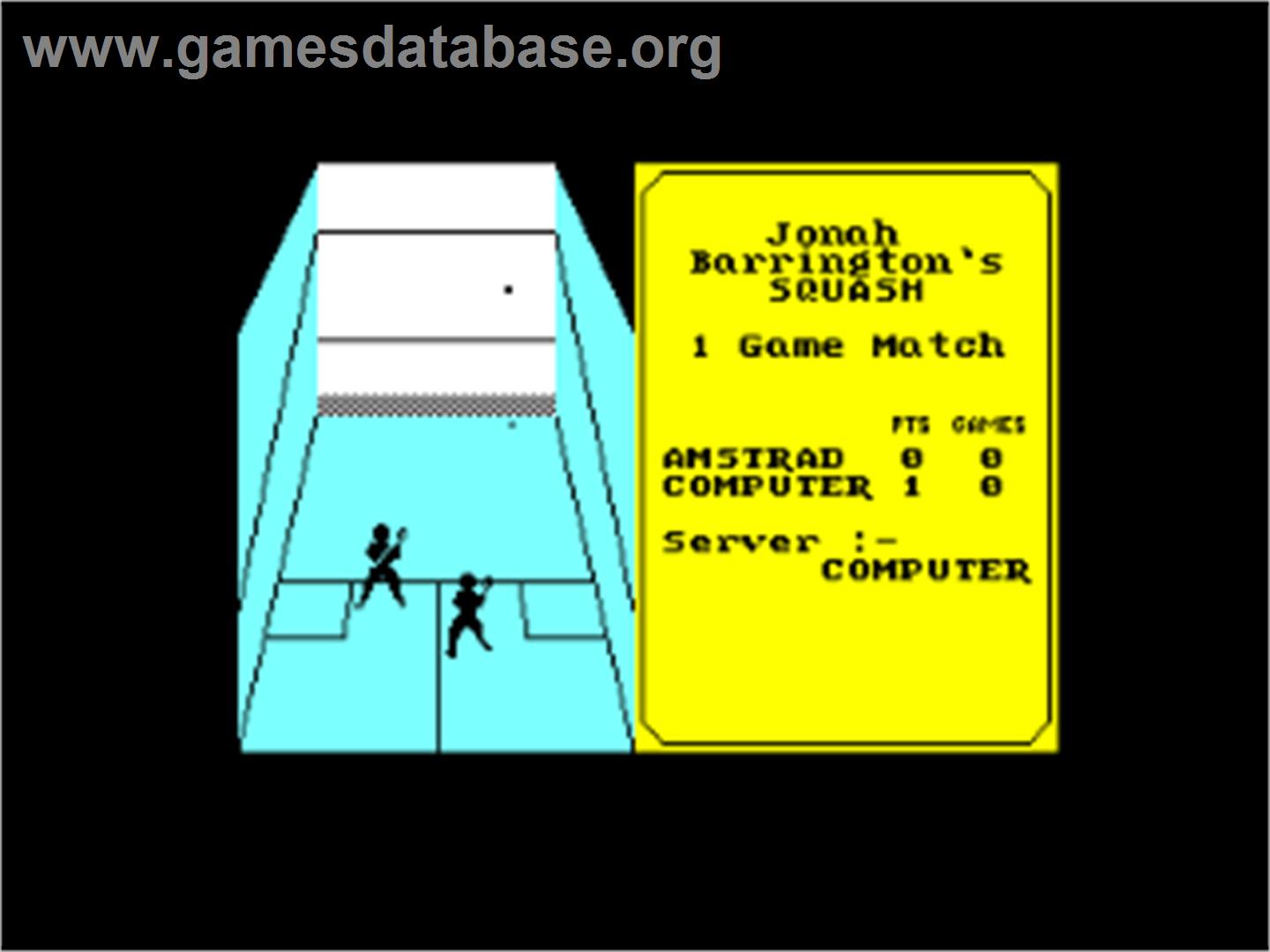 Jonah Barrington's Squash - Amstrad CPC - Artwork - In Game