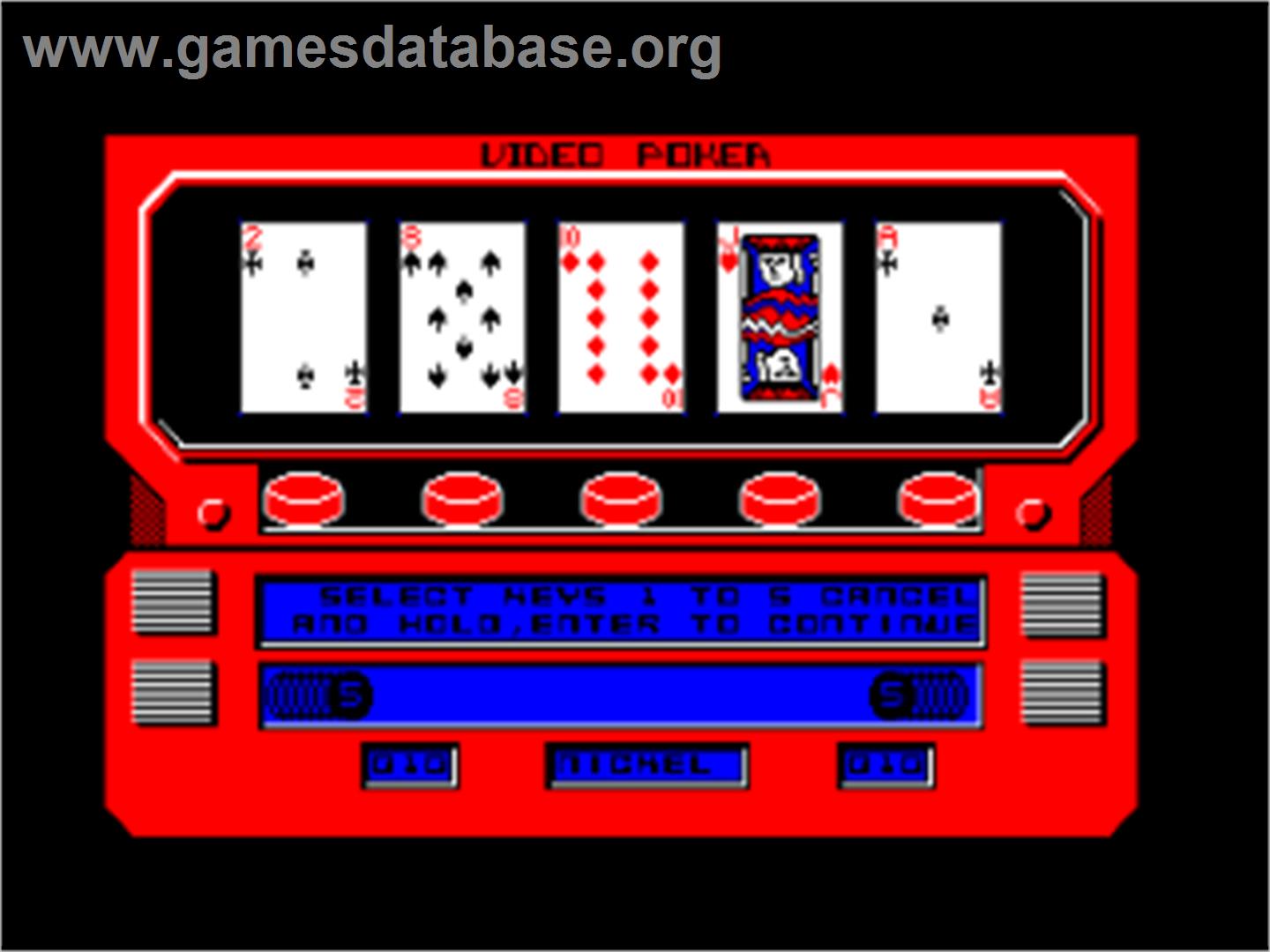 Las Vegas Video Poker - Amstrad CPC - Artwork - In Game