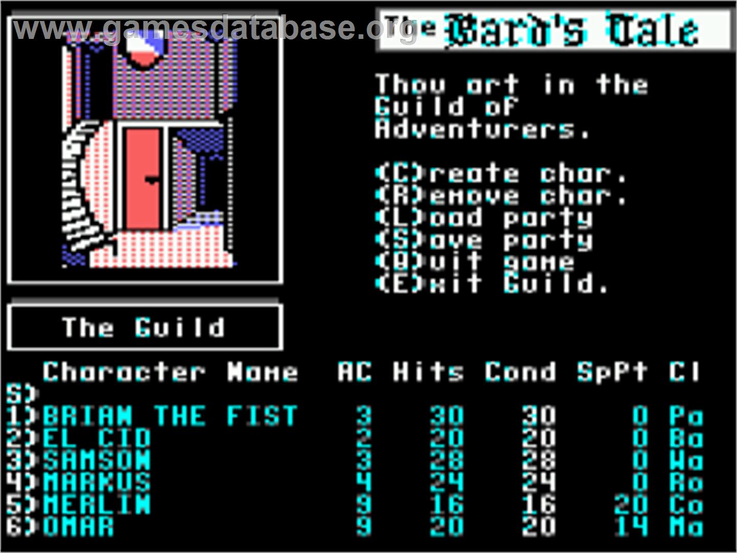 Tales of the Unknown, Volume I: The Bard's Tale - Amstrad CPC - Artwork - In Game