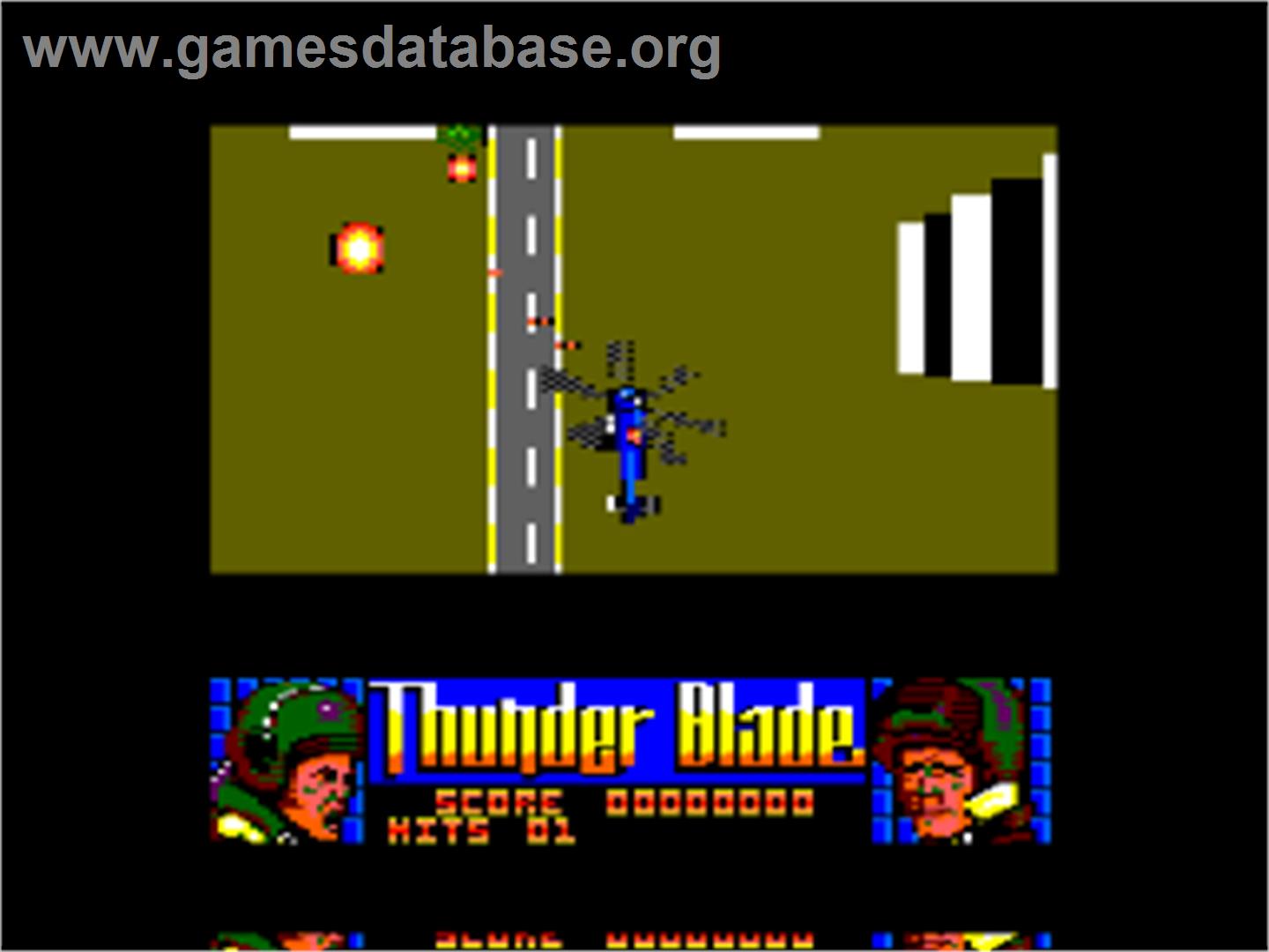 Thunder Blade - Amstrad CPC - Artwork - In Game