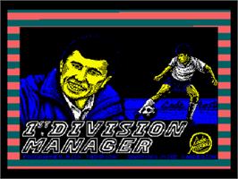Title screen of 1st Division Manager on the Amstrad CPC.