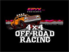Title screen of 4x4 Off-Road Racing on the Amstrad CPC.