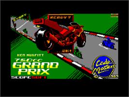 Title screen of 750cc Grand Prix on the Amstrad CPC.