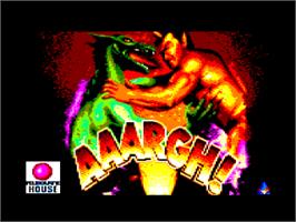 Title screen of Aaargh on the Amstrad CPC.
