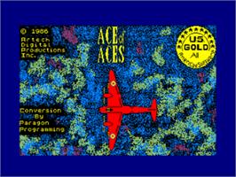 Title screen of Ace of Aces on the Amstrad CPC.
