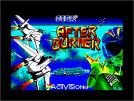 Title screen of After Burner on the Amstrad CPC.