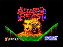 Title screen of Altered Beast on the Amstrad CPC.