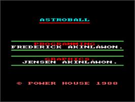 Title screen of Angleball on the Amstrad CPC.