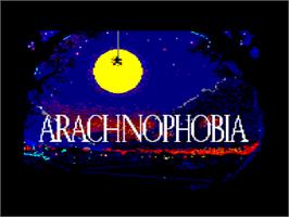 Title screen of Arachnophobia on the Amstrad CPC.
