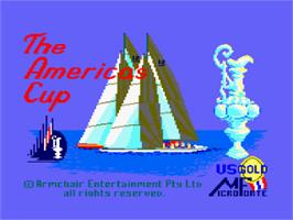 Title screen of Arnie's America's Cup Challenge on the Amstrad CPC.