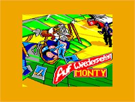 Title screen of Auf Wiedersehen Monty on the Amstrad CPC.