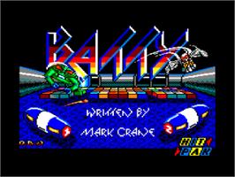 Title screen of Batty on the Amstrad CPC.