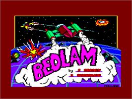 Title screen of Bedlam on the Amstrad CPC.