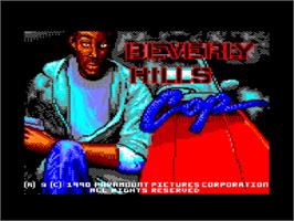 Title screen of Beverly Hills Cop on the Amstrad CPC.