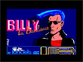Title screen of Billy la Banlieue on the Amstrad CPC.
