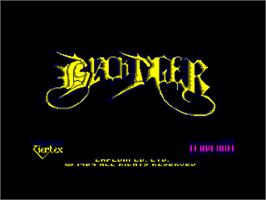 Title screen of Black Tiger on the Amstrad CPC.