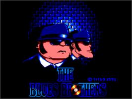 Title screen of Blues Brothers on the Amstrad CPC.