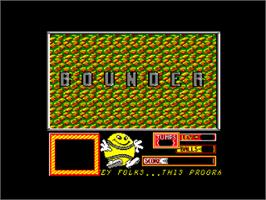 Title screen of Bounder on the Amstrad CPC.