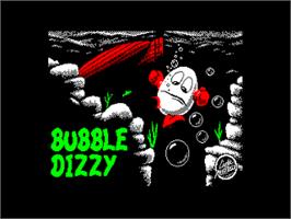 Title screen of Bubble Dizzy on the Amstrad CPC.