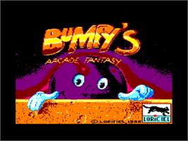 Title screen of Bumpy's Arcade Fantasy on the Amstrad CPC.
