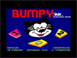 Title screen of Bumpy on the Amstrad CPC.