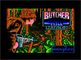 Title screen of Butcher Hill on the Amstrad CPC.
