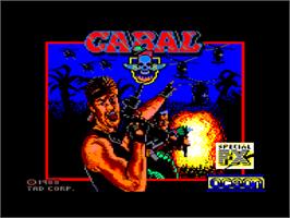 Title screen of Cabal on the Amstrad CPC.