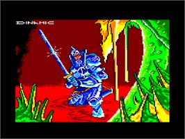 Title screen of Camelot Warriors on the Amstrad CPC.