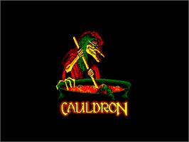 Title screen of Cauldron on the Amstrad CPC.