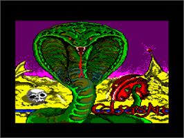 Title screen of Cobra's Arc on the Amstrad CPC.